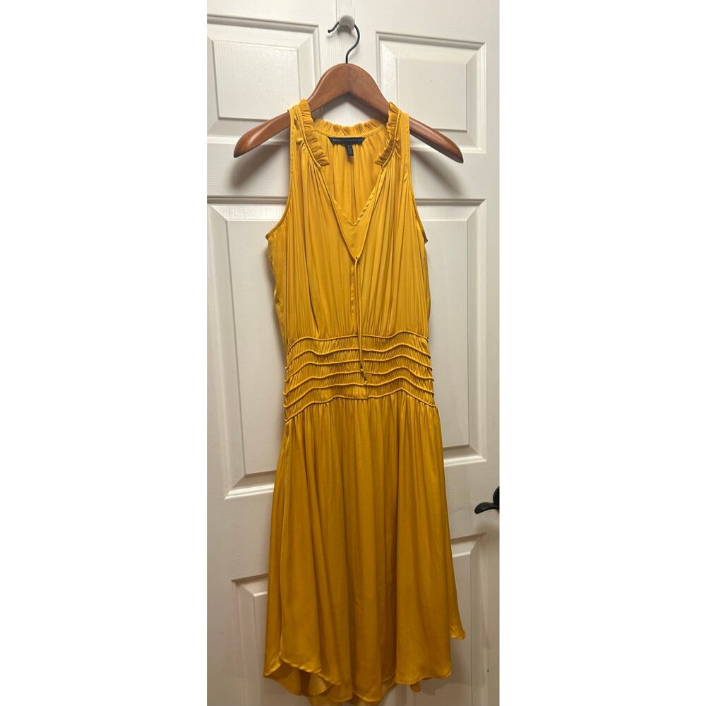 White House Black Market WHBM Smocked Waist Halter Dress, Size S
